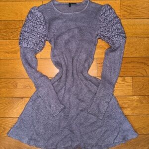 Purple sweater dress